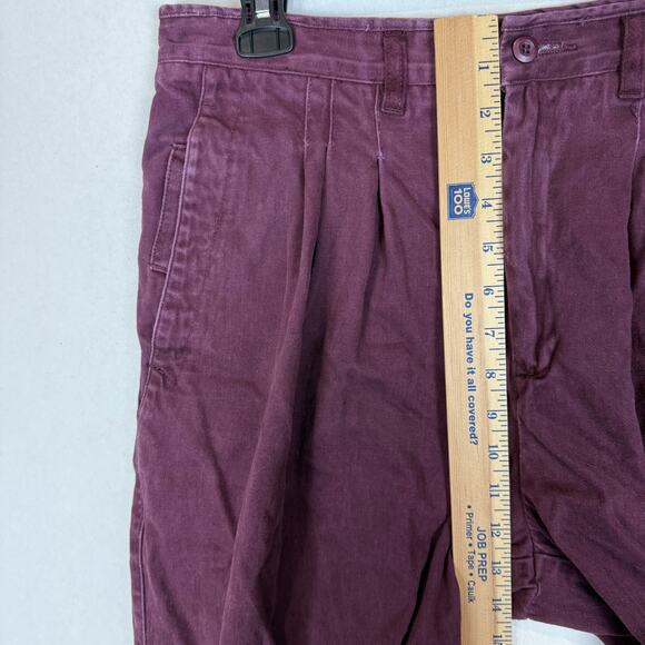 Generra Collection Chino Pants Women 33 Purple Pleated High-Rise Flat Front VTG - Picture 14 of 15